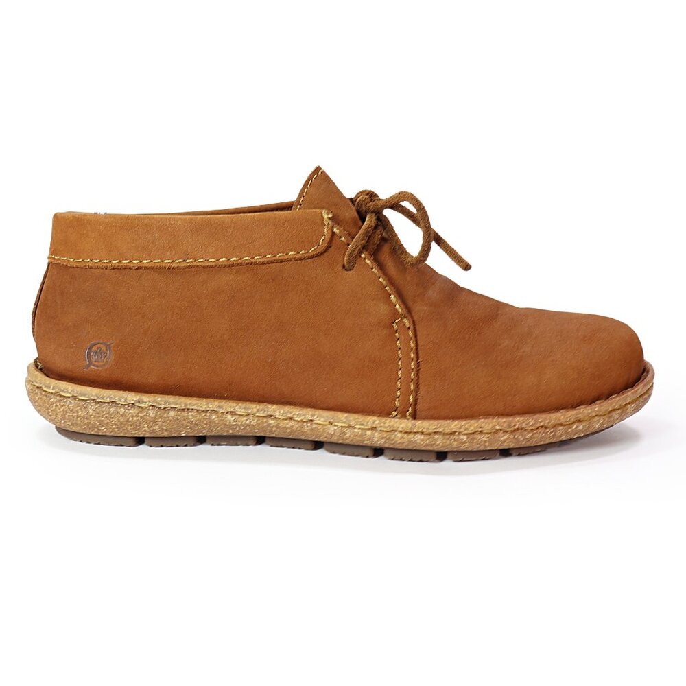 Born Women's Bootie Nuala Maple Leaf Rust Nubuck Leather Comfort Shoe Size 7.5